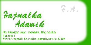 hajnalka adamik business card